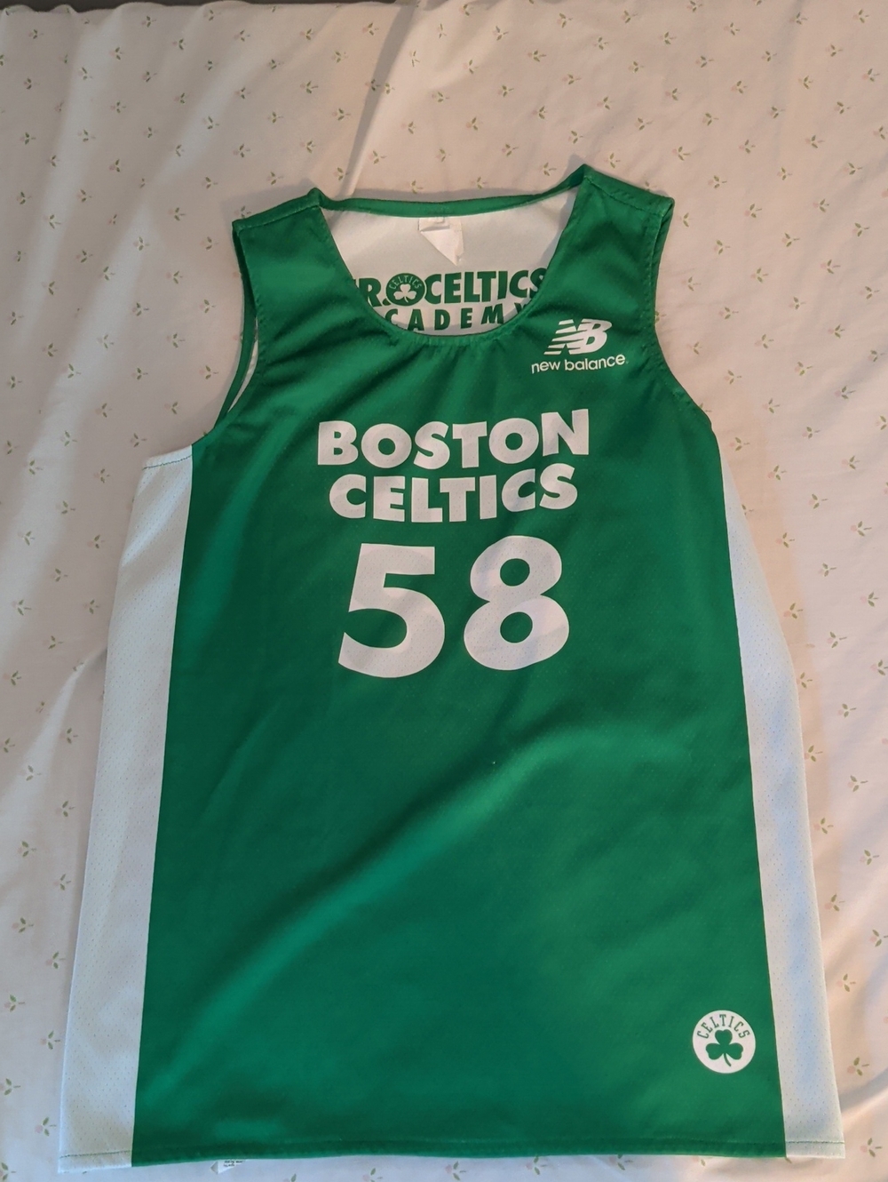 New Balance Boston Celtics Green and White Basketball Jersey Tank
